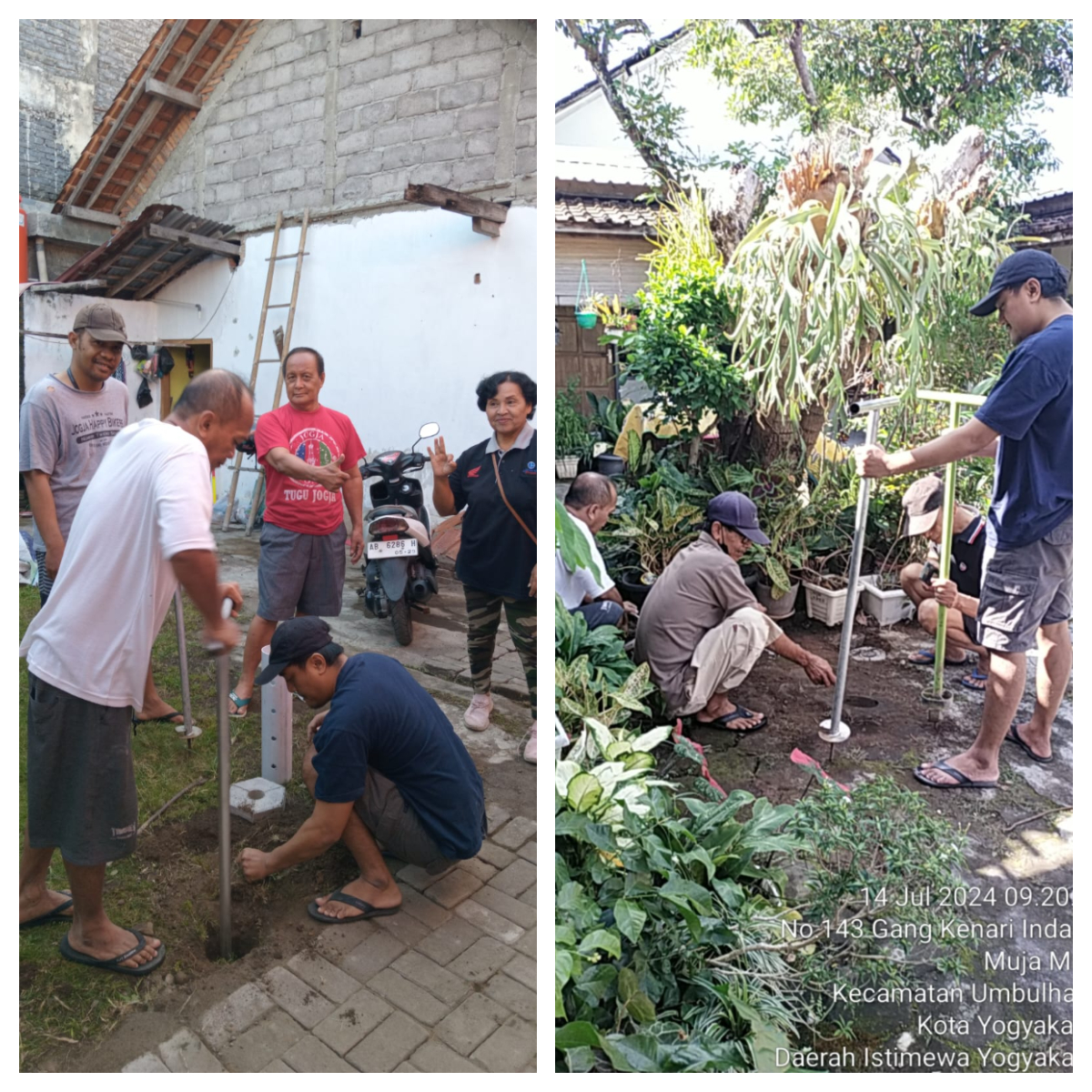 KERJA BAKTI PEMASANGAN BIOPORI DI RW 03 MUJA MUJU